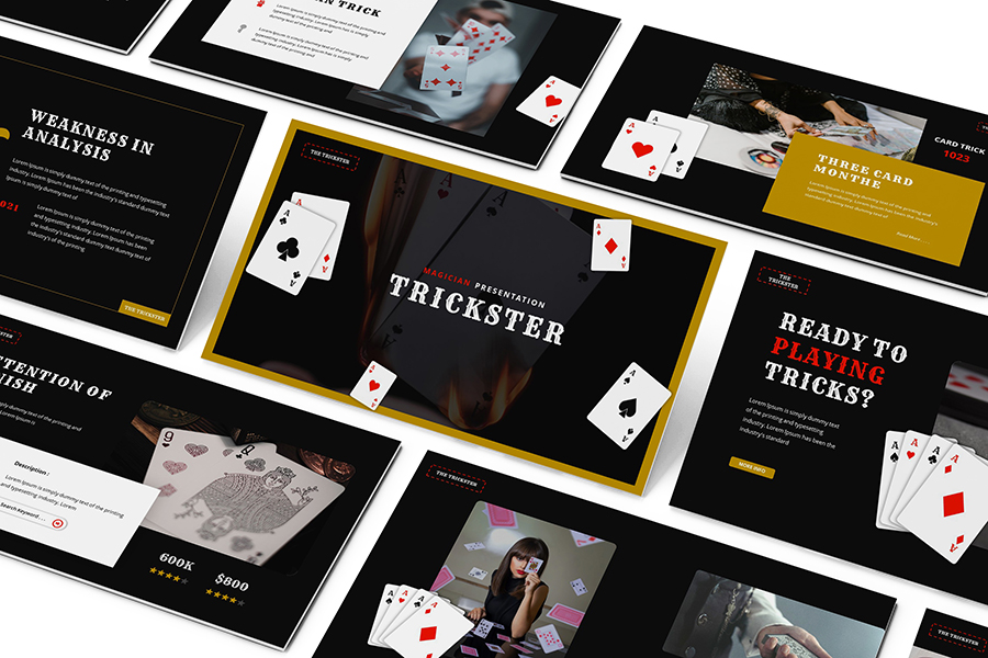 Magician Trick Google Slides Presentation Template, Presentation Templates
